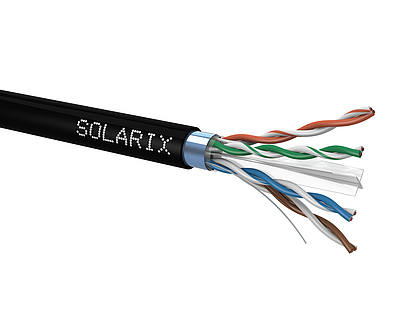 Produkt InstalaÄnÃ­ kabel Solarix CAT6 FTP PE F<sub>ca</sub> venkovnÃ­ 500m/cÃ­vka SXKD-6-FTP-PE - Solarix - Kabely drÃ¡t
