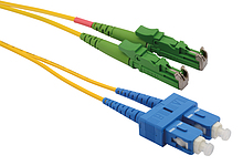 Produkt Patch kabel 9/125 E2000apc/SCupc SM OS 10m duplex SXPC-E2000/SC-APC/UPC-OS-10M-D - Solarix - Patch kabely