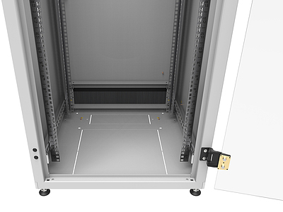 Produkt Rozvaděč LC-50 24U, 600x600 RAL 7035, skleněné dveře - Solarix - Stojanové 19"