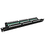 Produkt 19" patch panel Solarix 24 x RJ45 CAT5E UTP s vyvazovací lištou 1U SX24L-5E-UTP-BK-N - Solarix - Patch panely