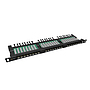 Produkt 19" patch panel Solarix 24xRJ45 CAT5E UTP s vyvazovací lištou černý 0,5U SX24HD-5E-UTP-BK - Solarix - Patch panely