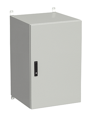 Produkt RozvadeÄ nÃ¡stÄnnÃ½ venkovnÃ­ LC-20 21U 600x600 plechovÃ© dveÅe 3bodovÃ½ zÃ¡mek LC-20-21U-66-22-G - Solarix - VenkovnÃ­ s vyÅ¡Å¡Ã­m IP