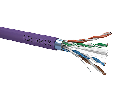 Produkt InstalaÄnÃ­ kabel Solarix CAT6 FTP LSOH D<sub>ca</sub>-s2,d2,a1 500m/cÃ­vka SXKD-6-FTP-LSOH - Solarix - Kabely drÃ¡t